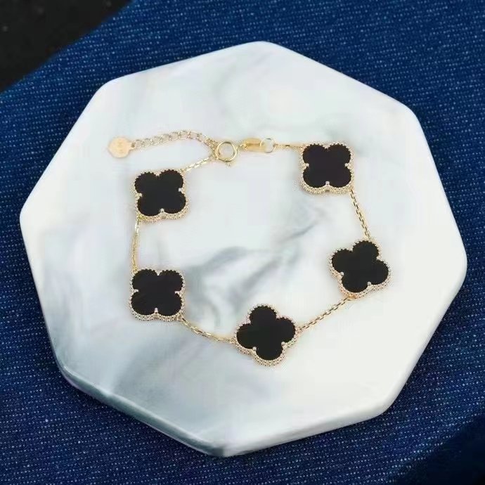 Luxury Fashion Au750 Real Pure 18K Gold Charm Bracelet Fine Jewelry Women Female Bridal Engagement Wedding Bracelets - 图片 2