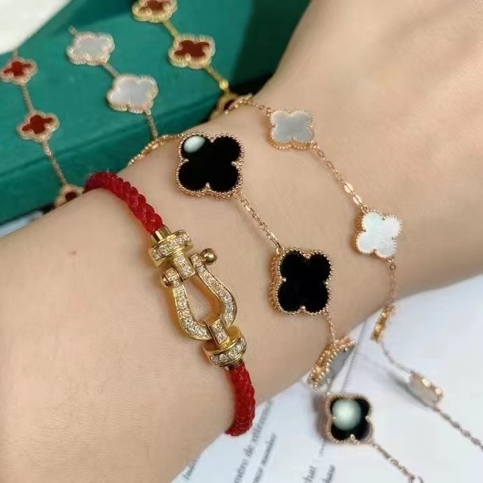 Luxury Fashion Au750 Real Pure 18K Gold Charm Bracelet Fine Jewelry Women Female Bridal Engagement Wedding Bracelets - 图片 9