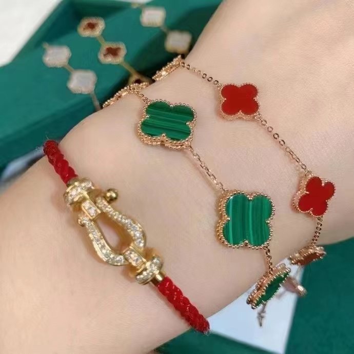 Luxury Fashion Au750 Real Pure 18K Gold Charm Bracelet Fine Jewelry Women Female Bridal Engagement Wedding Bracelets - 图片 8